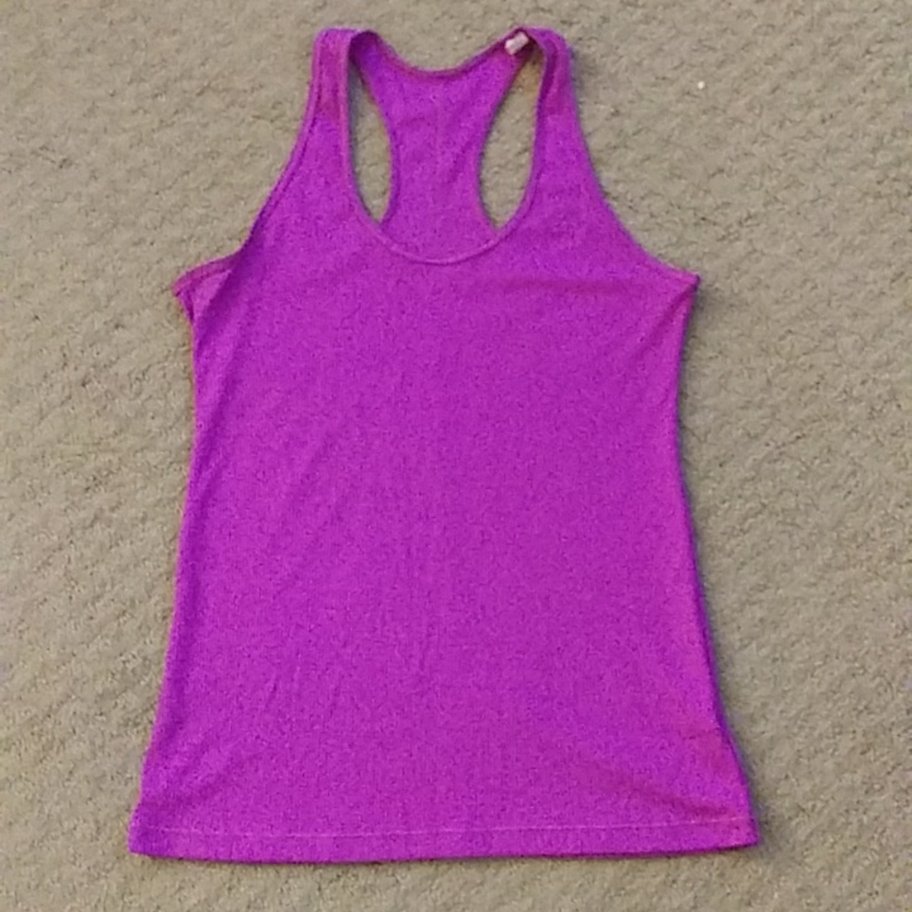 Adidas purple knit t-back tank sz women's medium